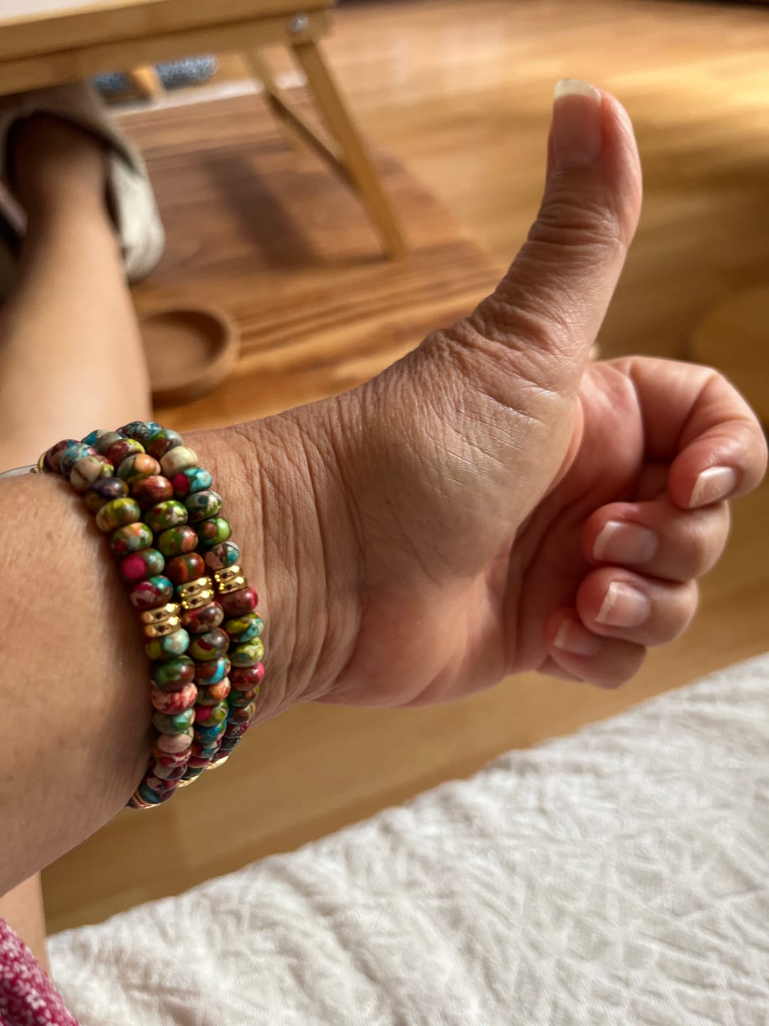 Customer photo review of Kaleidoscope Boho Stretch Apple Watch Strap