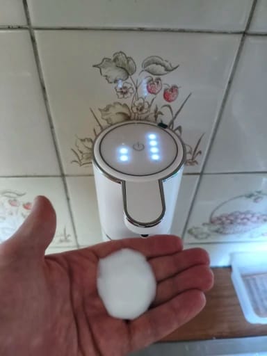 Customer photo review of Liquid Foma Soap Dispenser - Turn Your Everyday Handwashing Into a Smarter Experience