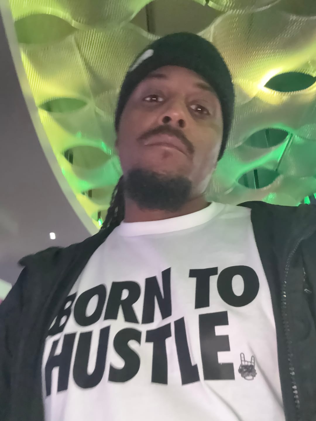 Customer photo review of BORN TO HUSTLE PREMIUM TEE