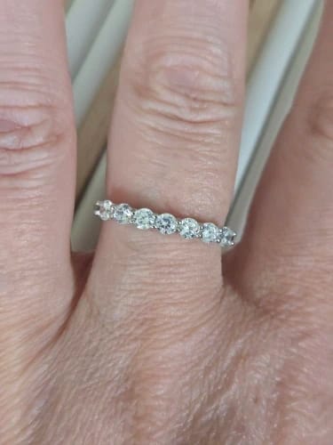 Customer photo review of Brilliant Stackables Silver Ring