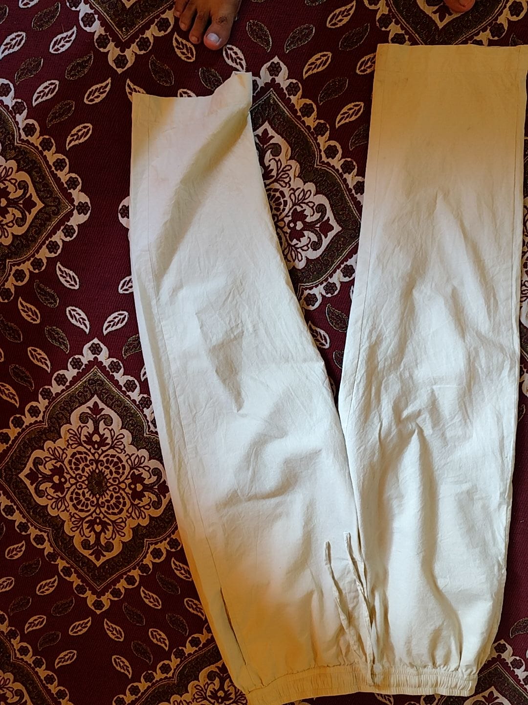 Customer photo review of Men Beige Cotton Pant