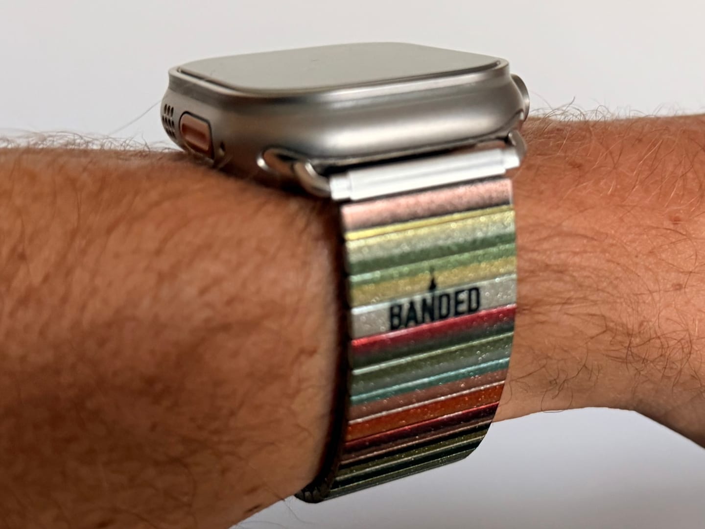 Customer photo review of Simplicity Stripes - Sunset Strip - Banded™ Smart Watch