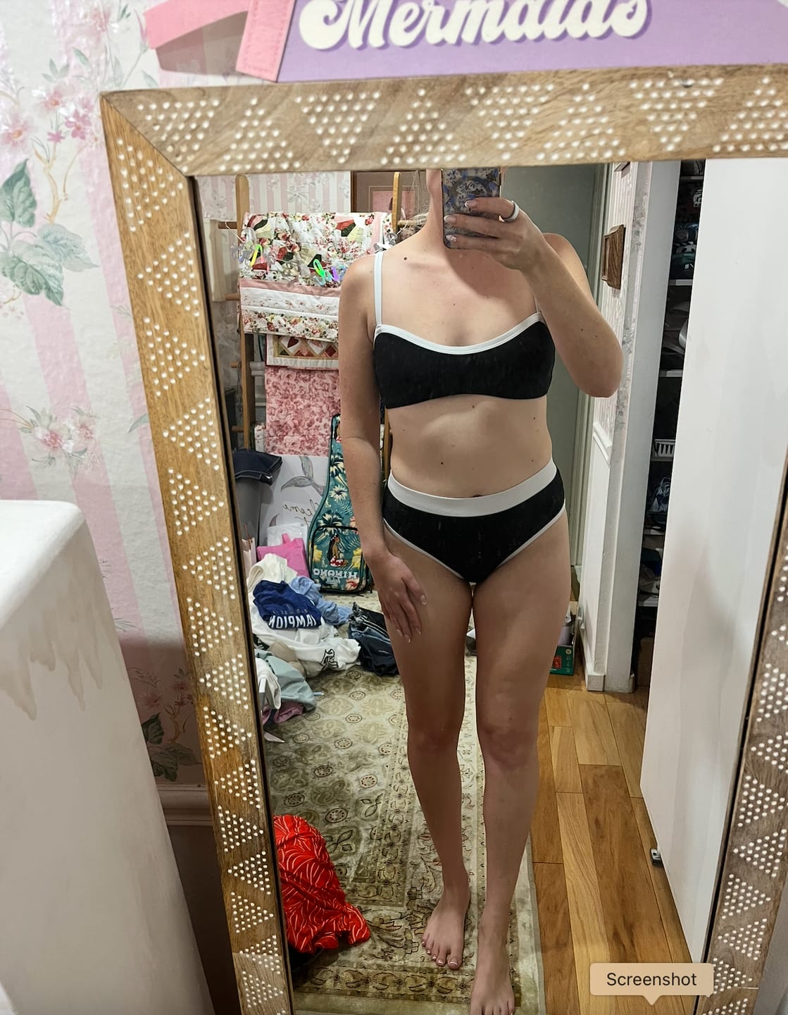 Customer photo review of SYDNEY Black & White Sweetheart Scoop Top