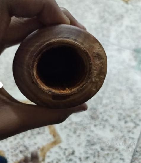 Customer photo review of Authentic Wooden Glass (100 ml) – Pure Ayurvedic Herbal Tumbler for Overnight Water Infusion & Daily Wellness Routine