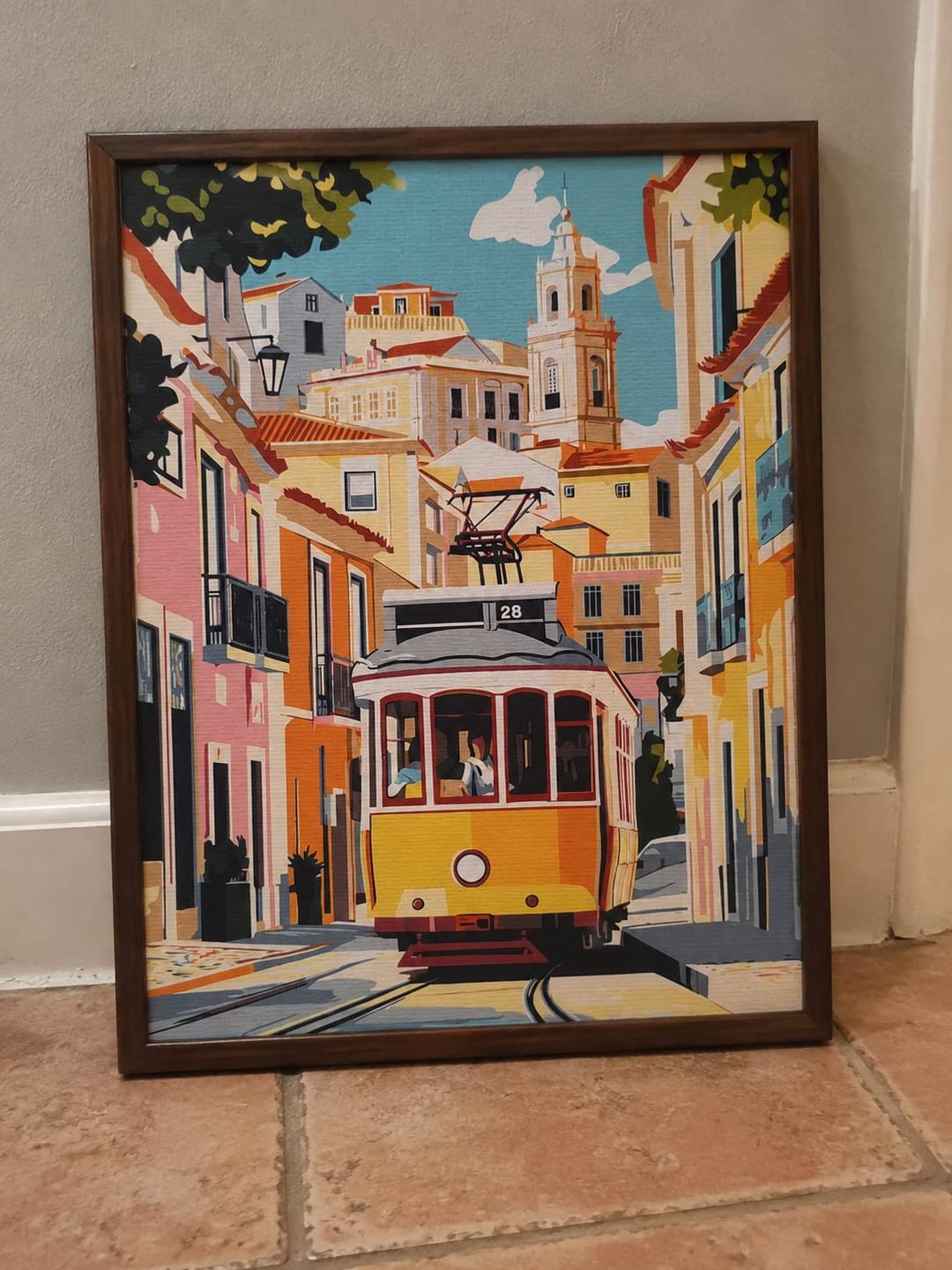 Customer photo review of Coffret Peinture par numéros - Rue de Lisbonne