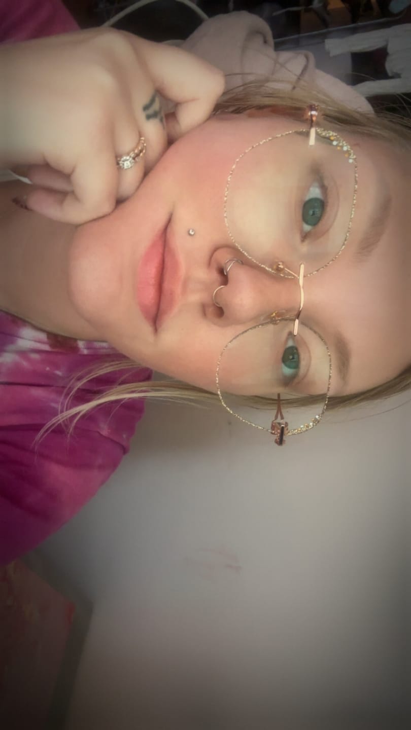 Customer photo review of Glitter Eyeglasses