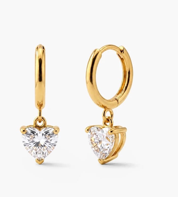 Customer photo review of Diamond Drift Drop Earrings