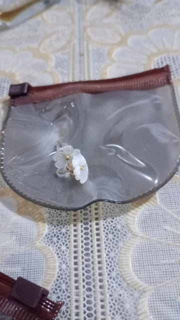 Customer photo review of Shell Petal Earrings
