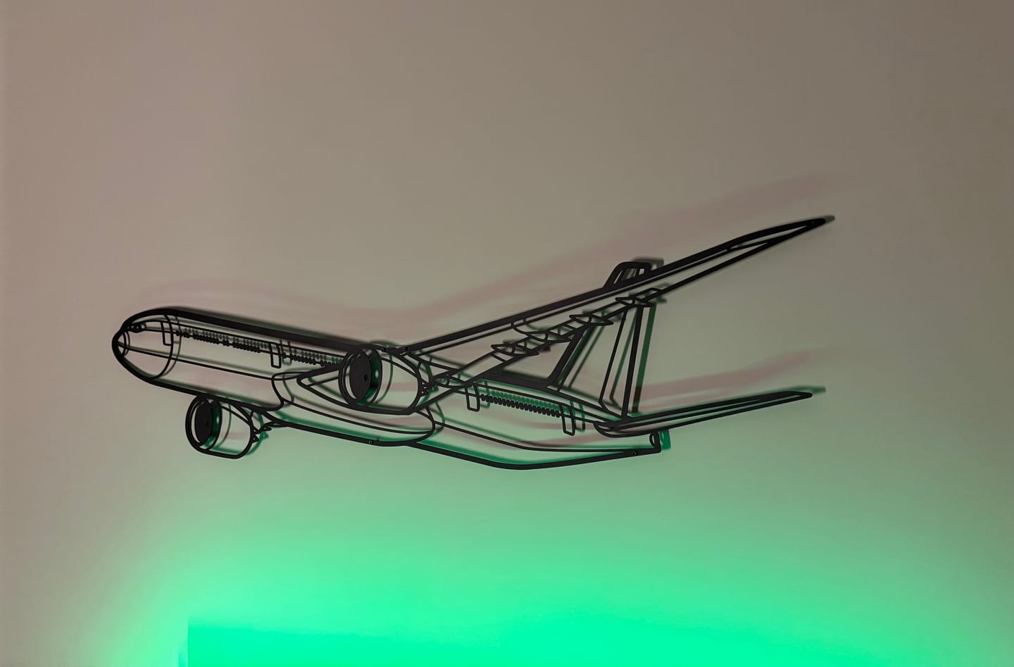 Customer photo review of 777-9 Angle Silhouette Metal Wall Art