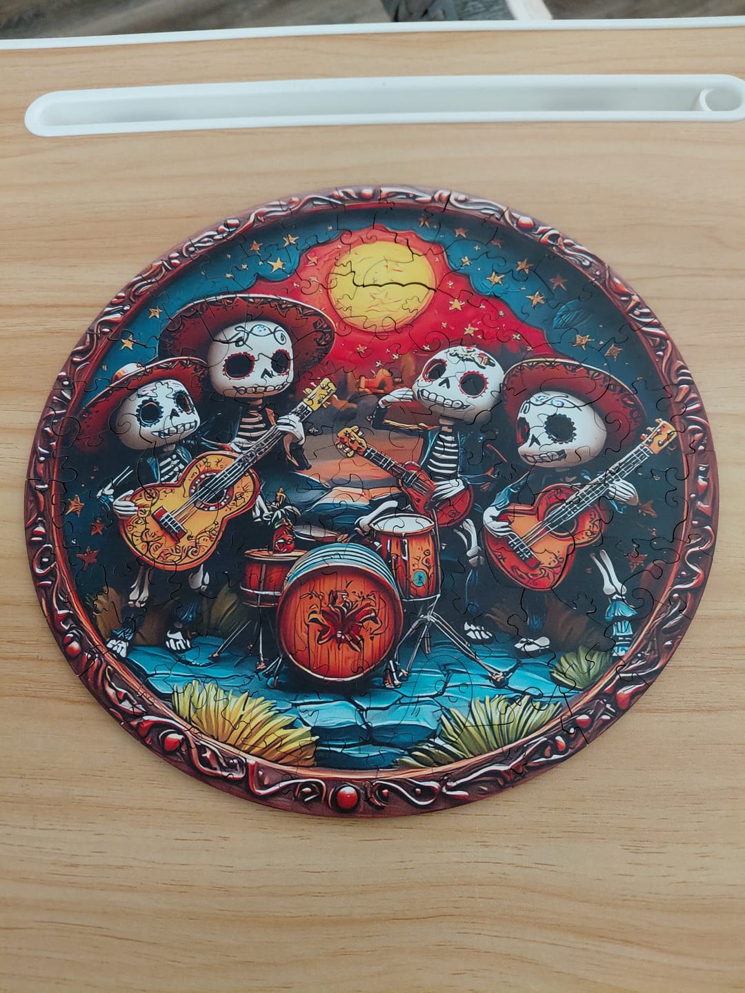 Customer photo review of 3D Mexican Bands Wooden Jigsaw Puzzle