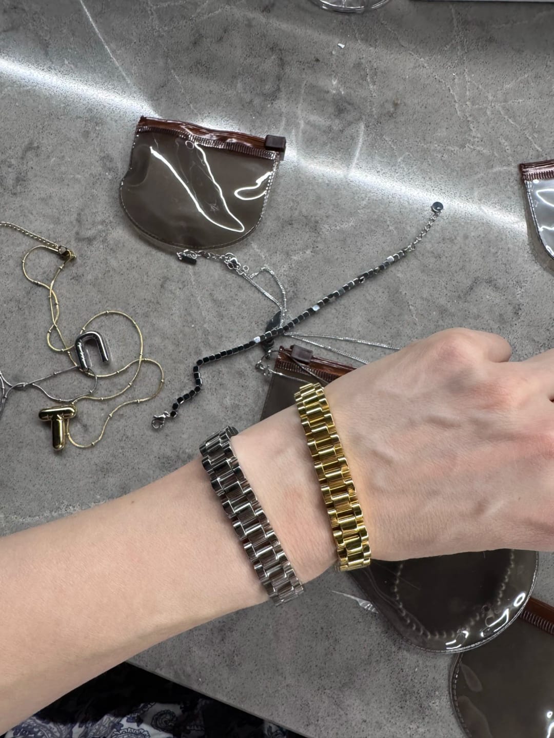 Customer photo review of Sleek Elegance Link Bracelet