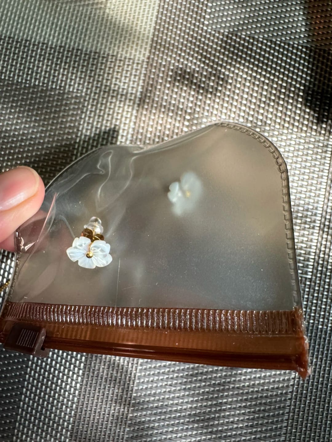 Customer photo review of Shell Petal Earrings