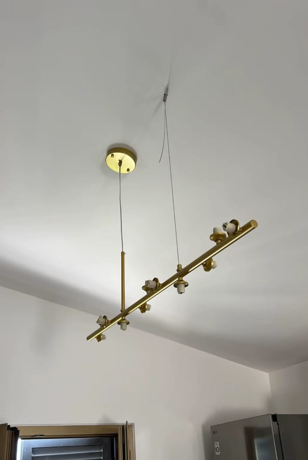 Customer photo review of Linear Globe Pendant Light