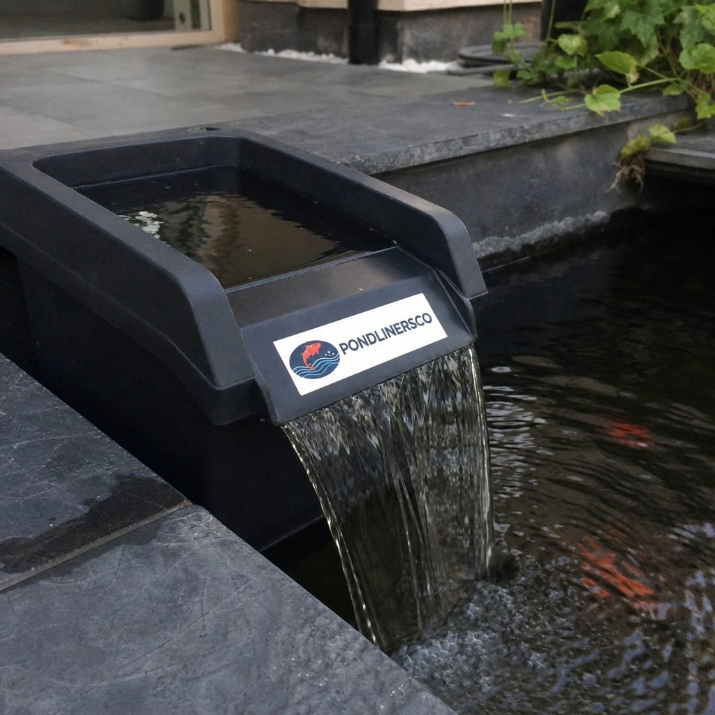 Customer photo review of Pond Waterfall Spillway UK | Creates Natural Waterfall Effect | Oxygenates Water | Easy Install
