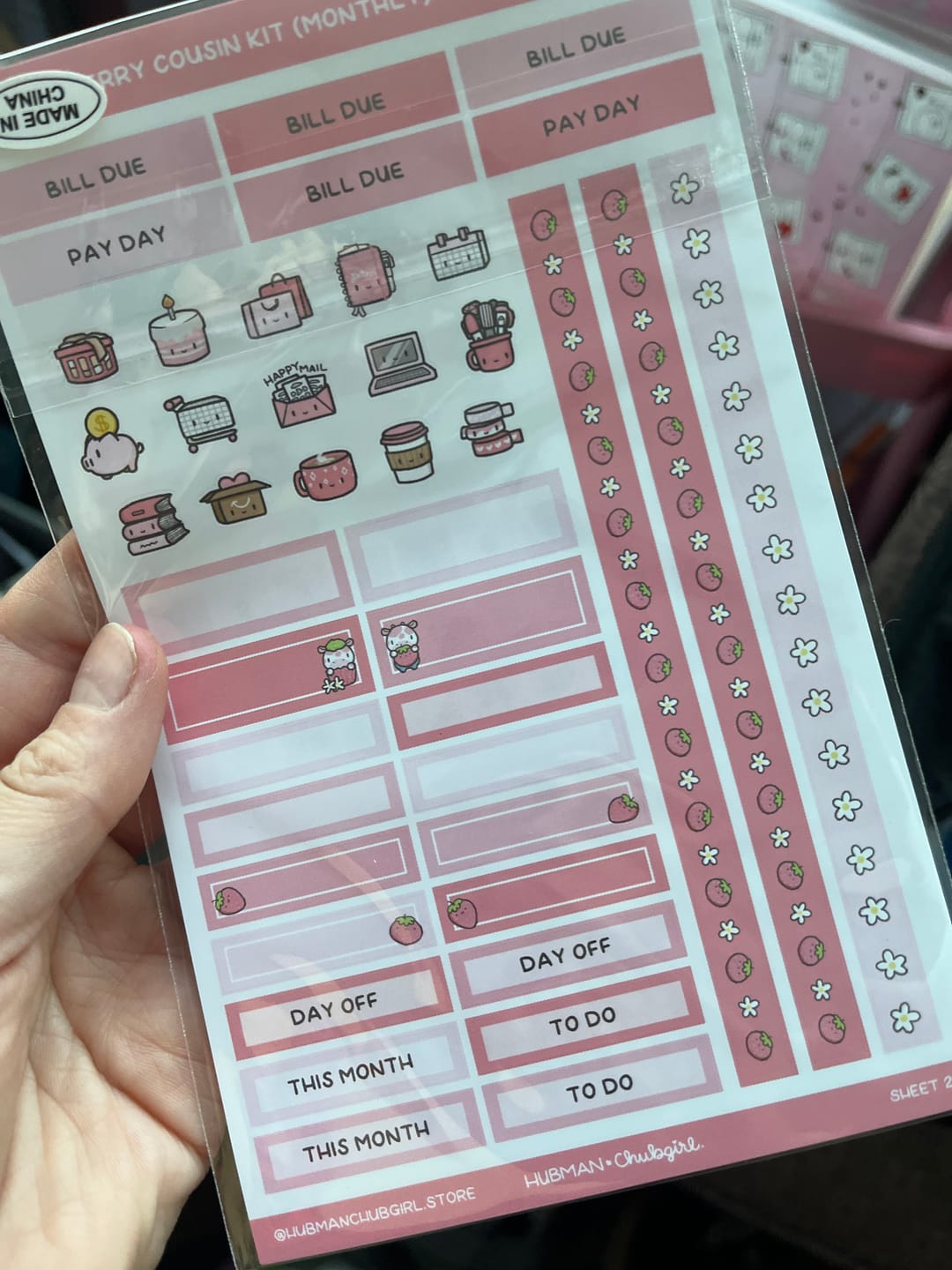Customer photo review of Strawberry Harvest Hobonichi Cousin Monthly Kit (Set of 2)