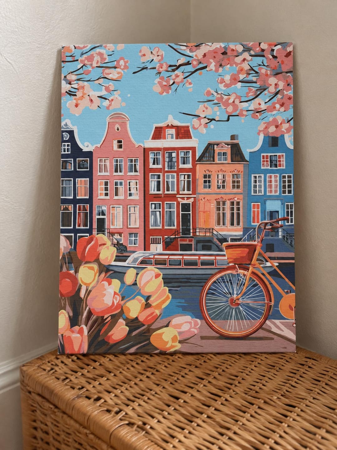 Customer photo review of Coffret Peinture par numéros - Printemps à Amsterdam