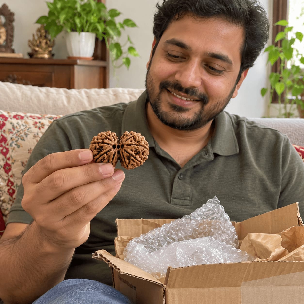 Customer photo review of Gauri Shankar Rudraksha (Nepali)