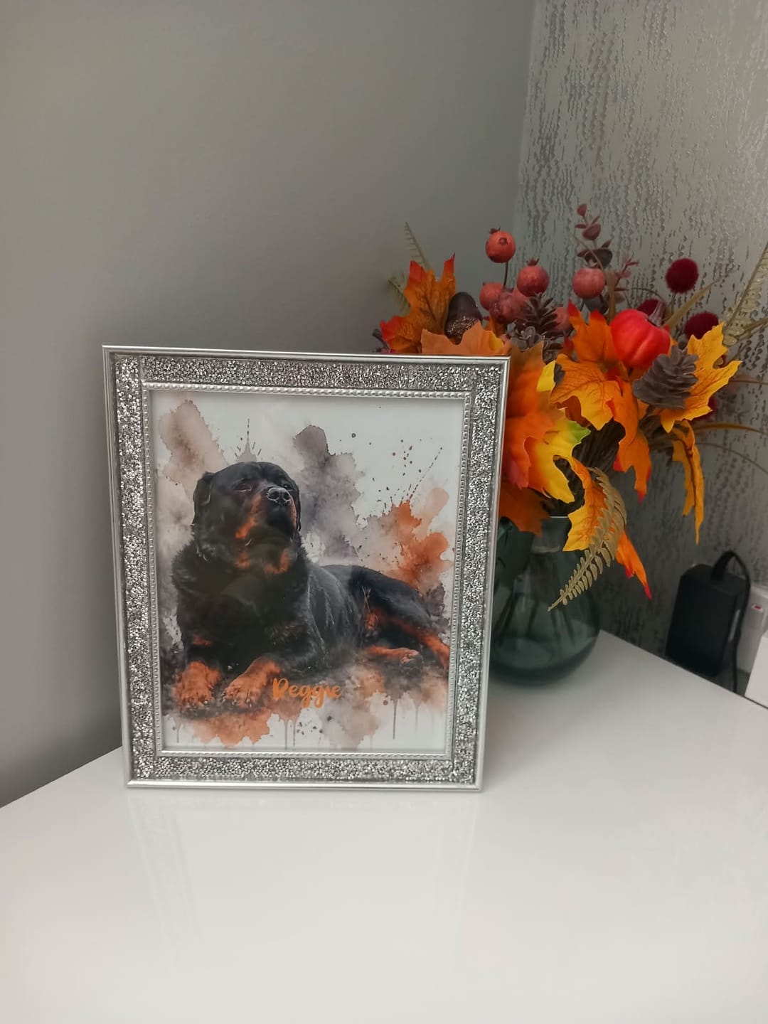 Customer photo review of Personalised Poster - Watercolour Realistic Portrait