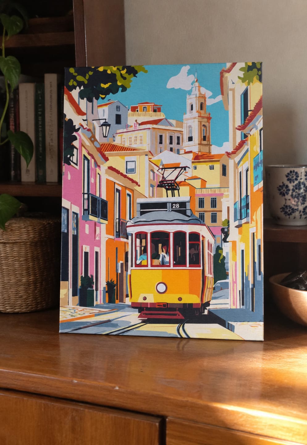 Customer photo review of Coffret Peinture par numéros - Rue de Lisbonne