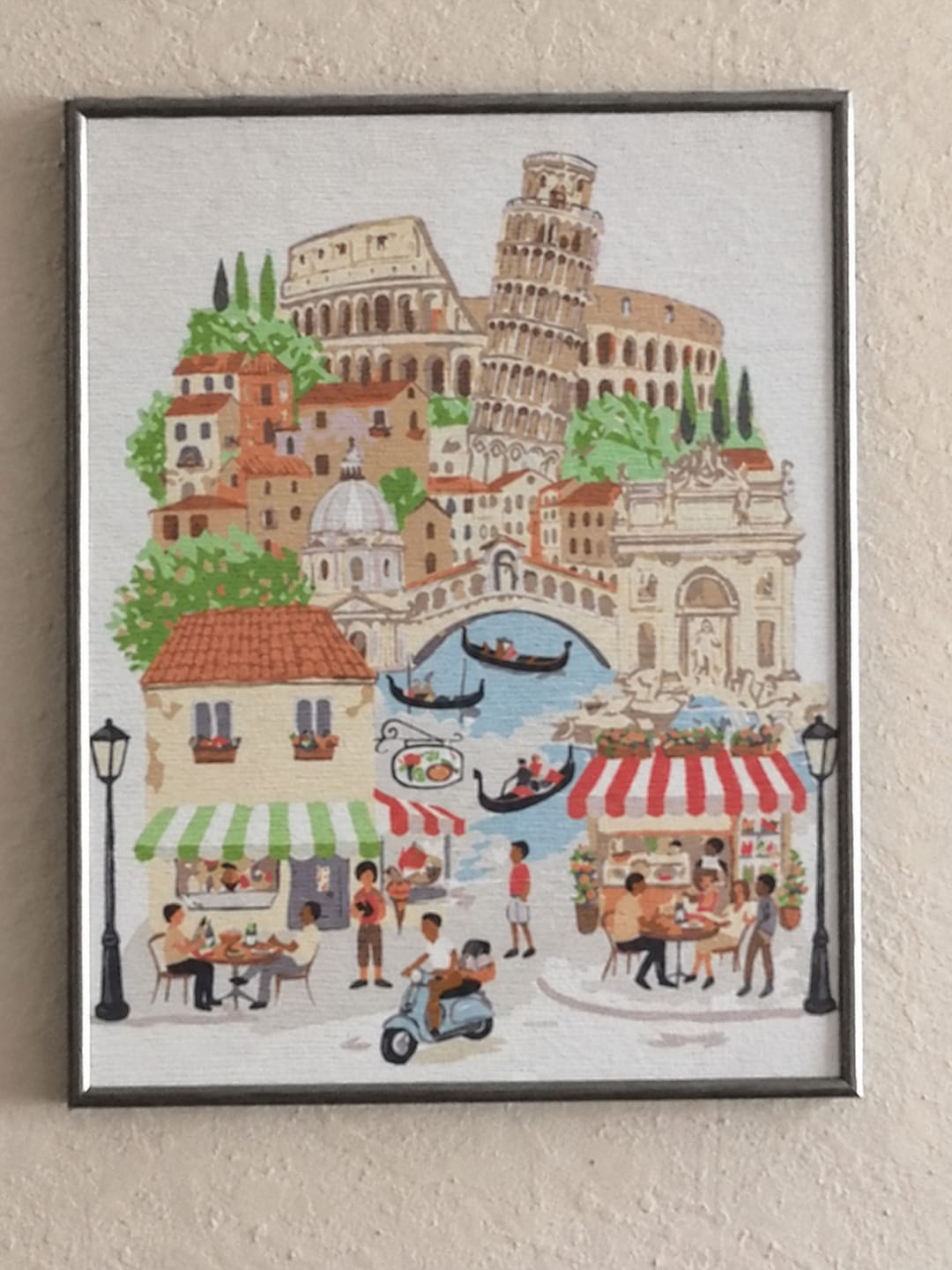 Customer photo review of Coffret Peinture par numéros - La Dolce Vita Italienne