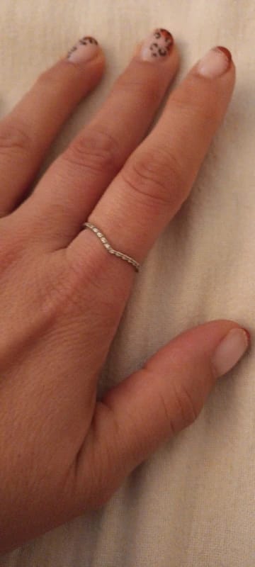 Customer photo review of Water Lily Zircon Ring
