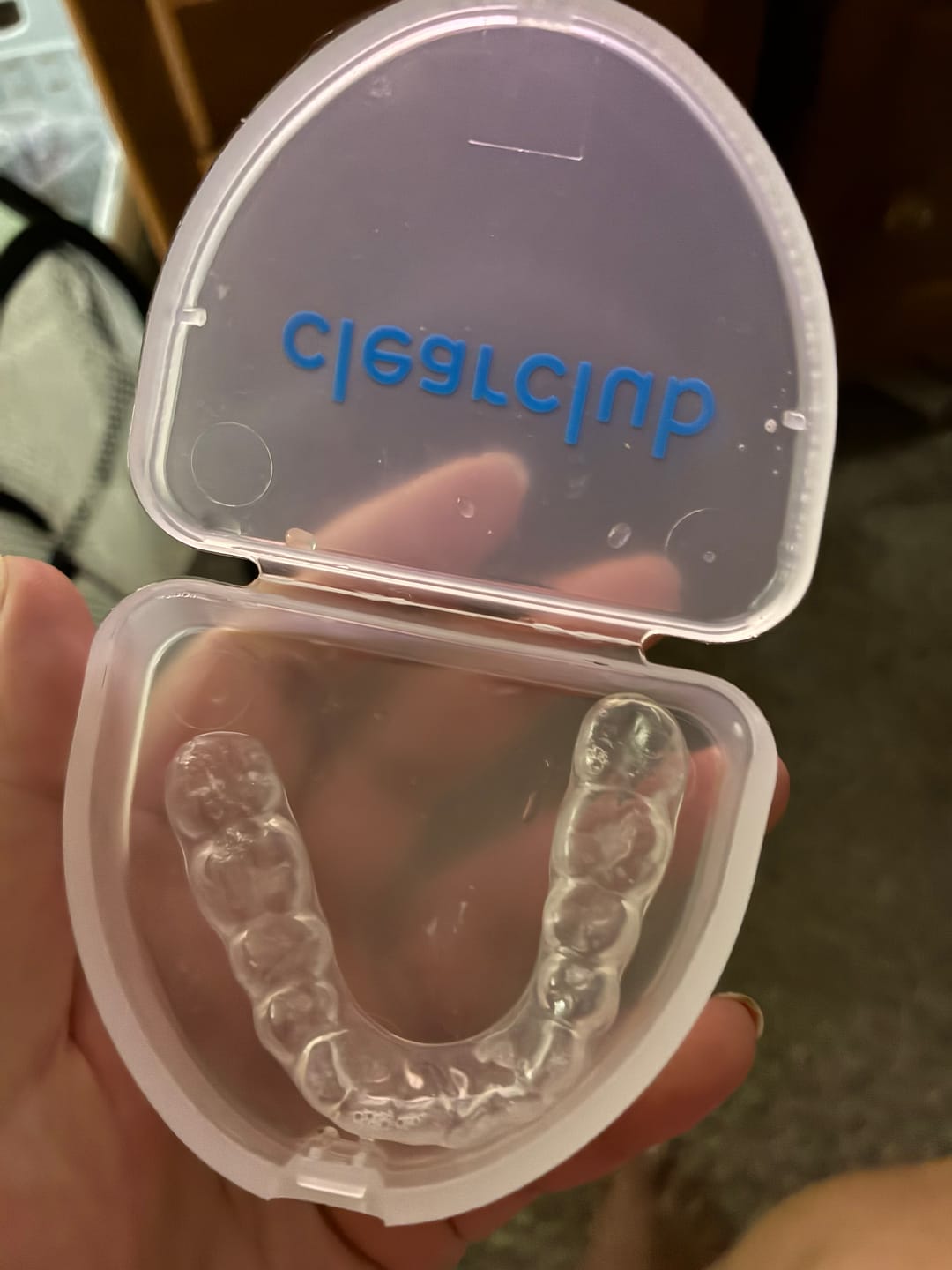Customer photo review of Clear Custom Night Guard