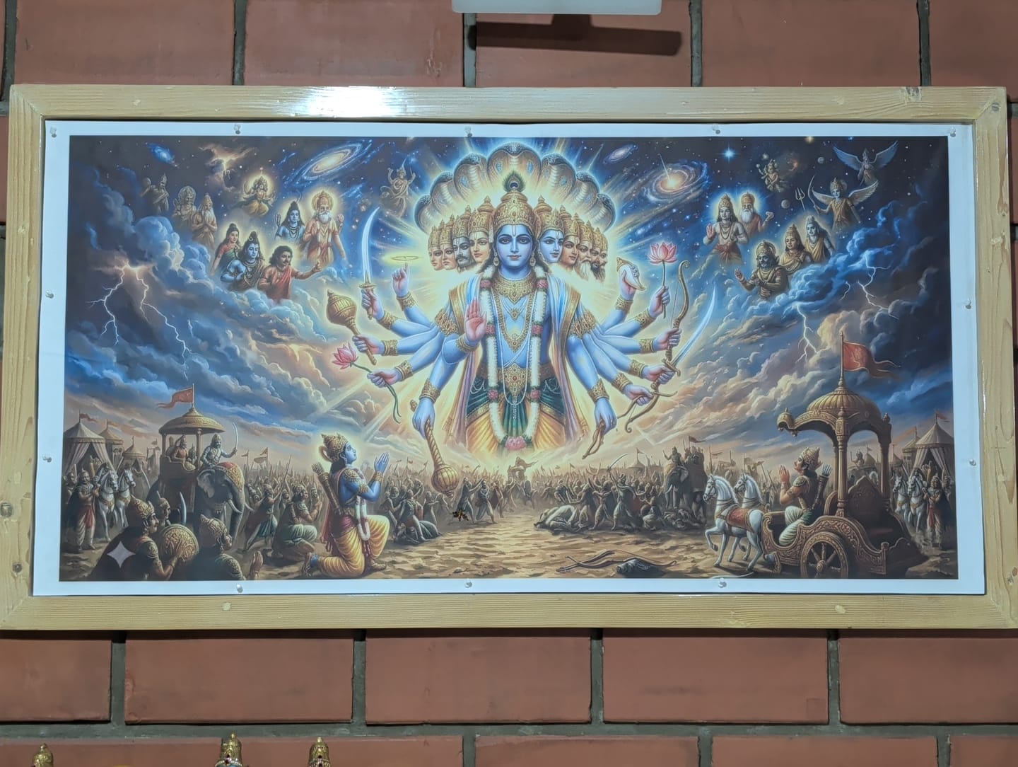 Customer photo review of Shri Krishna Virat Roop: Arjuna’s Divine Vision (48 x 24 Inches)