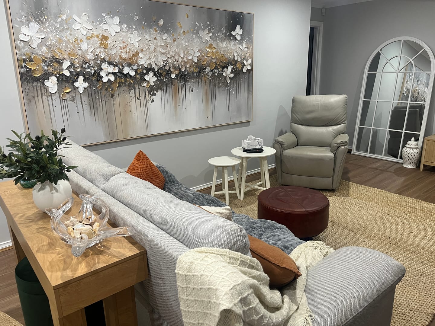 Customer photo review of Flower Textured Painting Canvas #FP062