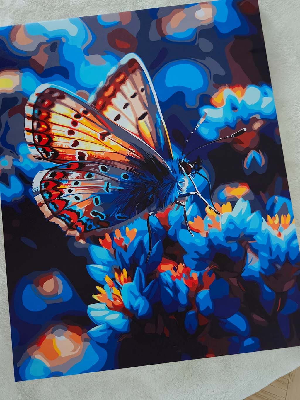 Customer photo review of Papillons et Fleurs bleues