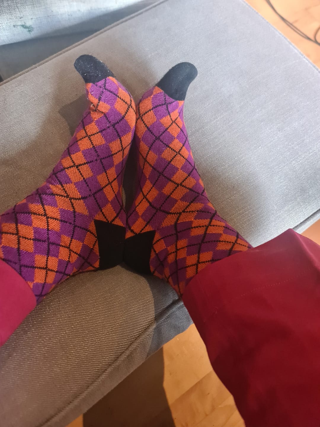 Customer photo review of Sokker Argyle - spicy brown