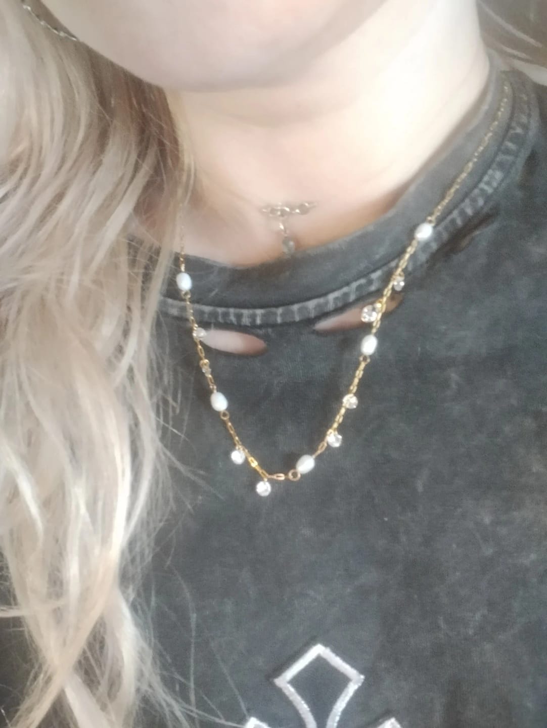 Customer photo review of Ethereal Sparkle Necklace