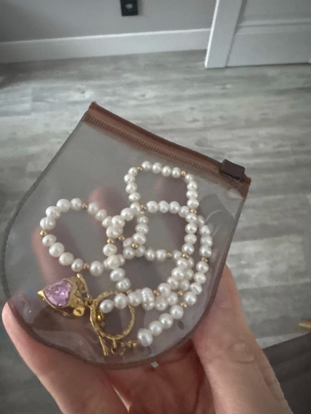 Customer photo review of Heart Ocean Necklace