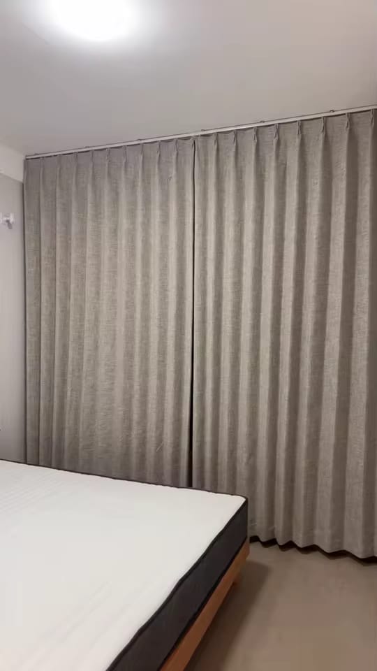 Customer photo review of Cortina 100% Blackout Efeito Linho Bambu Sob Medida - Kiyari