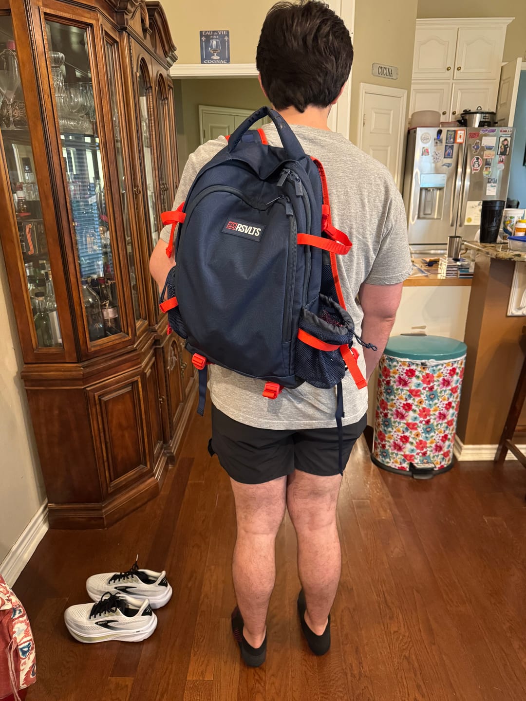 Customer photo review of Navy Topo – Commuter Backpack