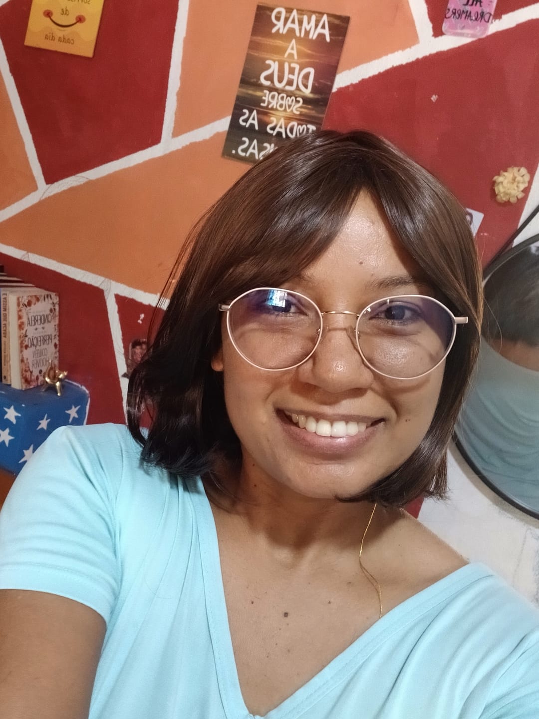 Customer photo review of Peruca Jovie Castanho 4A Franja