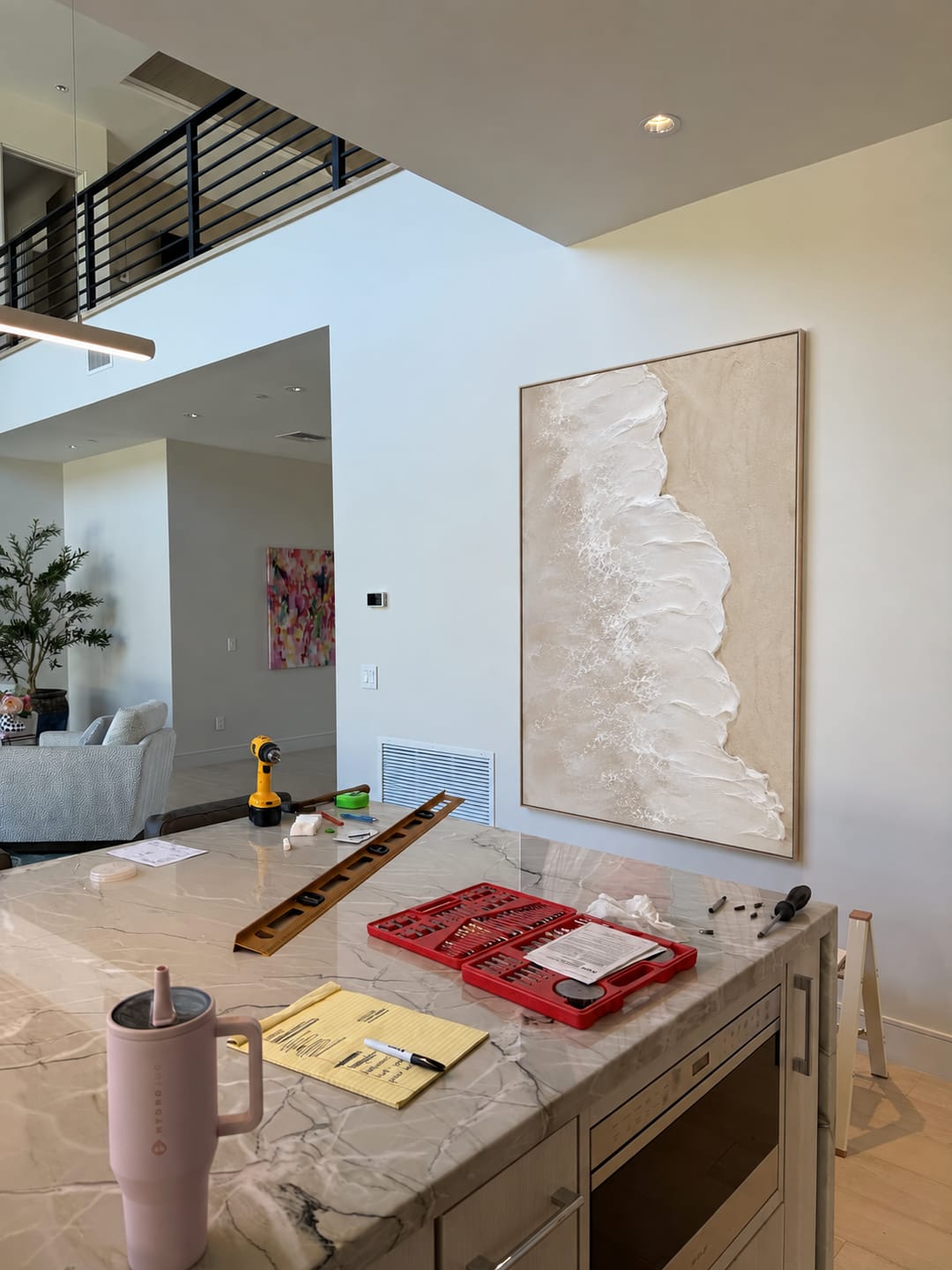Customer photo review of Ivory Cascade Textured Wall Art