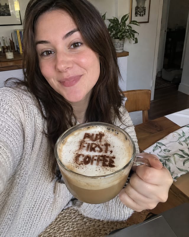Customer photo review of LatteSnap Coffee Art Maker