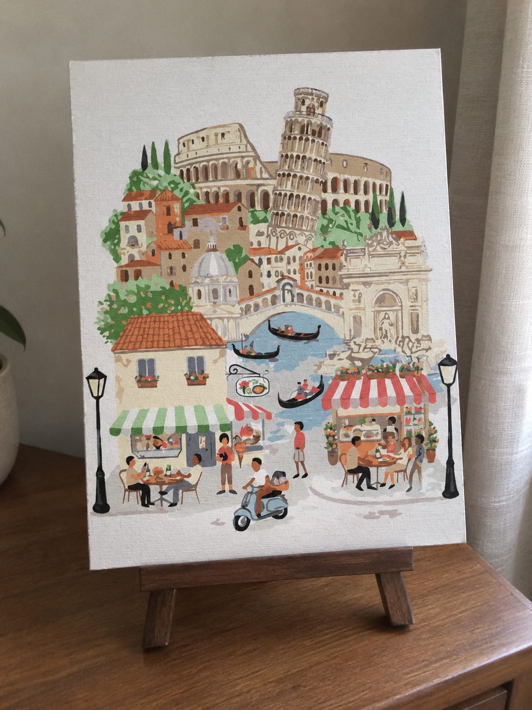 Customer photo review of Coffret Peinture par numéros - La Dolce Vita Italienne