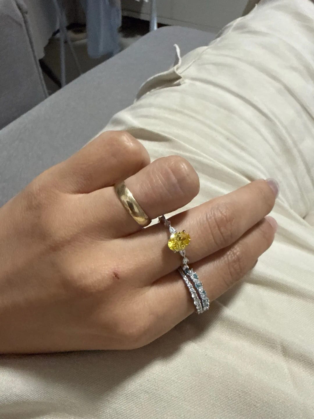 Customer photo review of Amber Luxe Engagement Ring