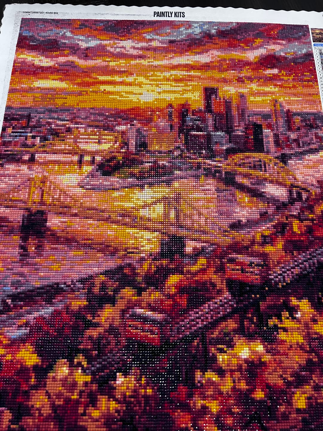 Customer photo review of Three Rivers, Pittsburgh (Diamond Painting)