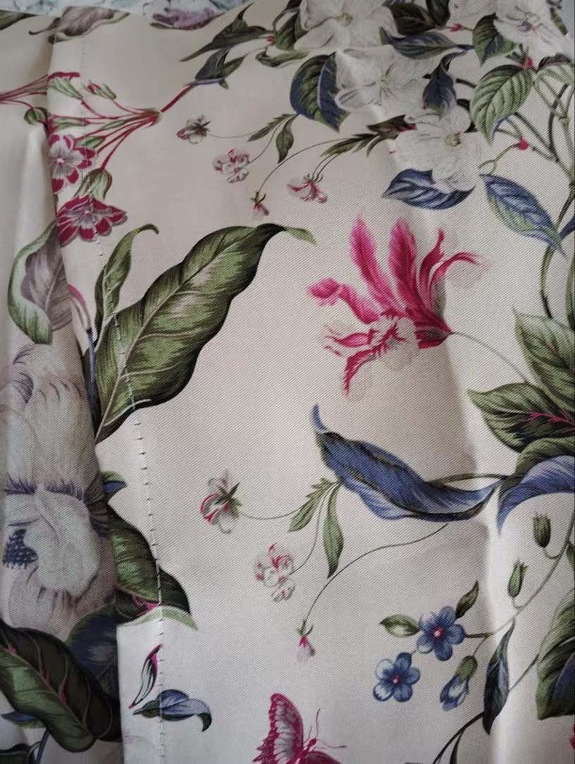 Customer photo review of Cortina Blackout Estampada Pastoral Sob Medida - Floral Rosê