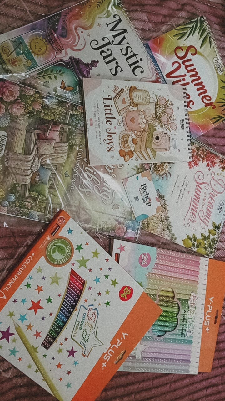 Customer photo review of 🎁كتب التلوين للكبار +24 قلم تلوين احترافي