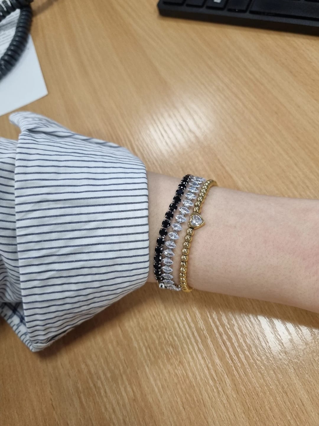 Customer photo review of Golden Touch Zircon Bracelet