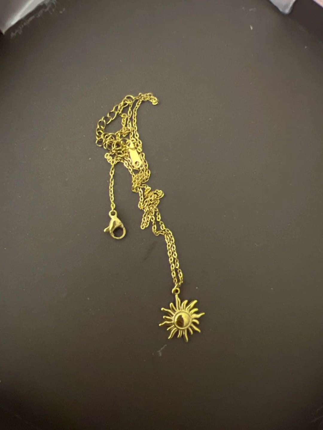 Customer photo review of Sunrise Glow Stainless Necklace