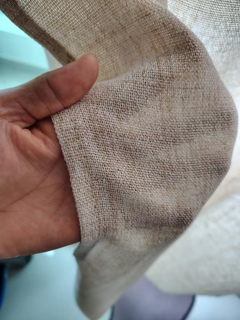 Customer photo review of Cortina Voil de Linho Texturizado Sob Medida - Élysée