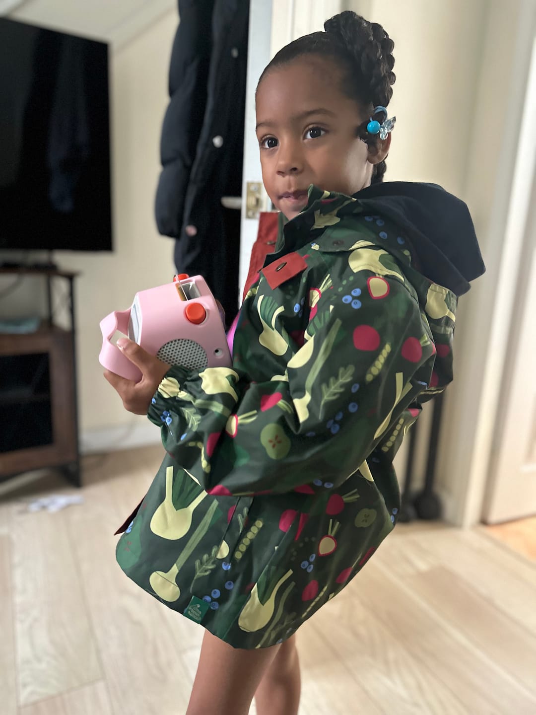 Customer photo review of Feast Recycled Waterproof Raincoat