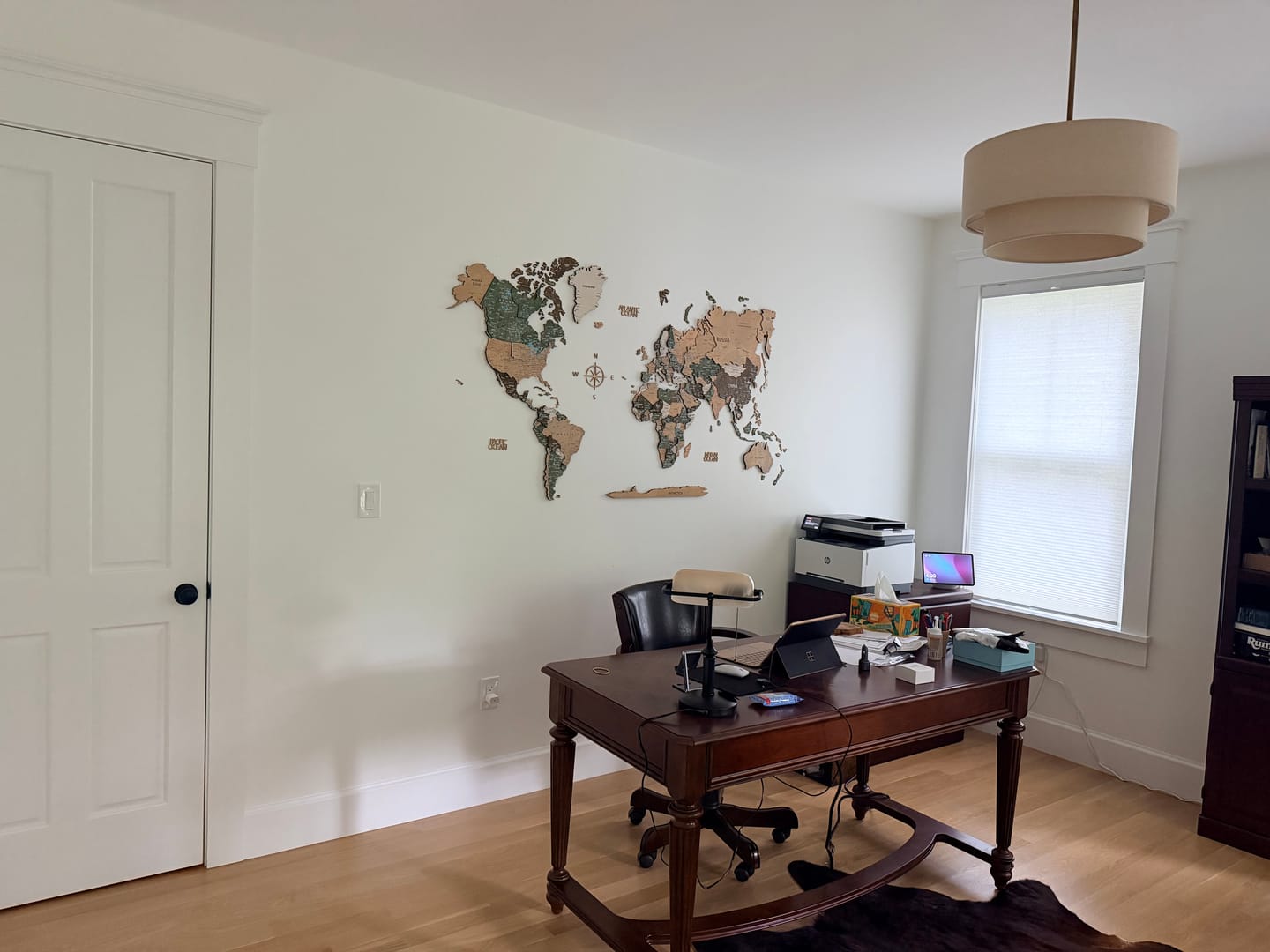 Customer photo review of Wooden World Map -Scandi Style