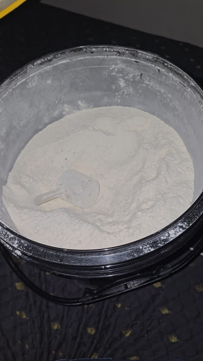 Customer photo review of Whey Protein Powder Bucket