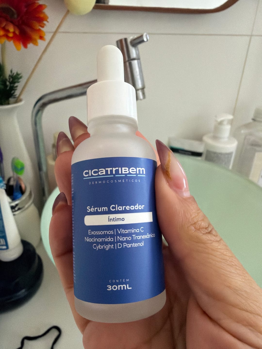 Customer photo review of Sérum Clareador Íntimo 30ml