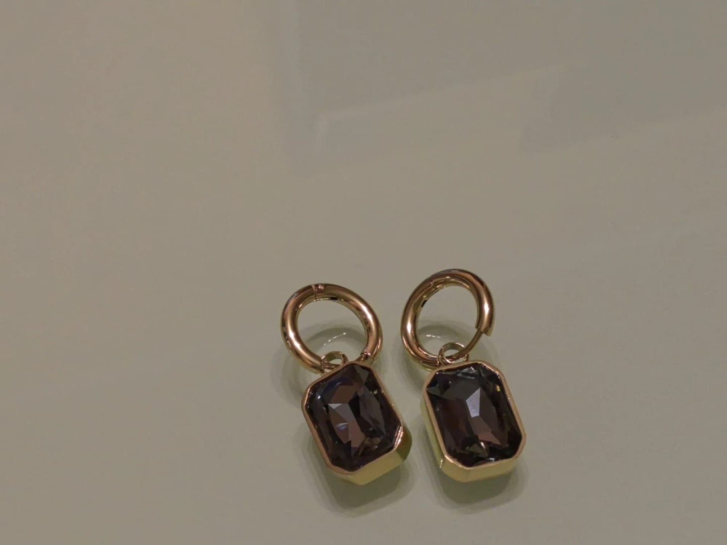 Customer photo review of Golden Radiance Geometry Earrings